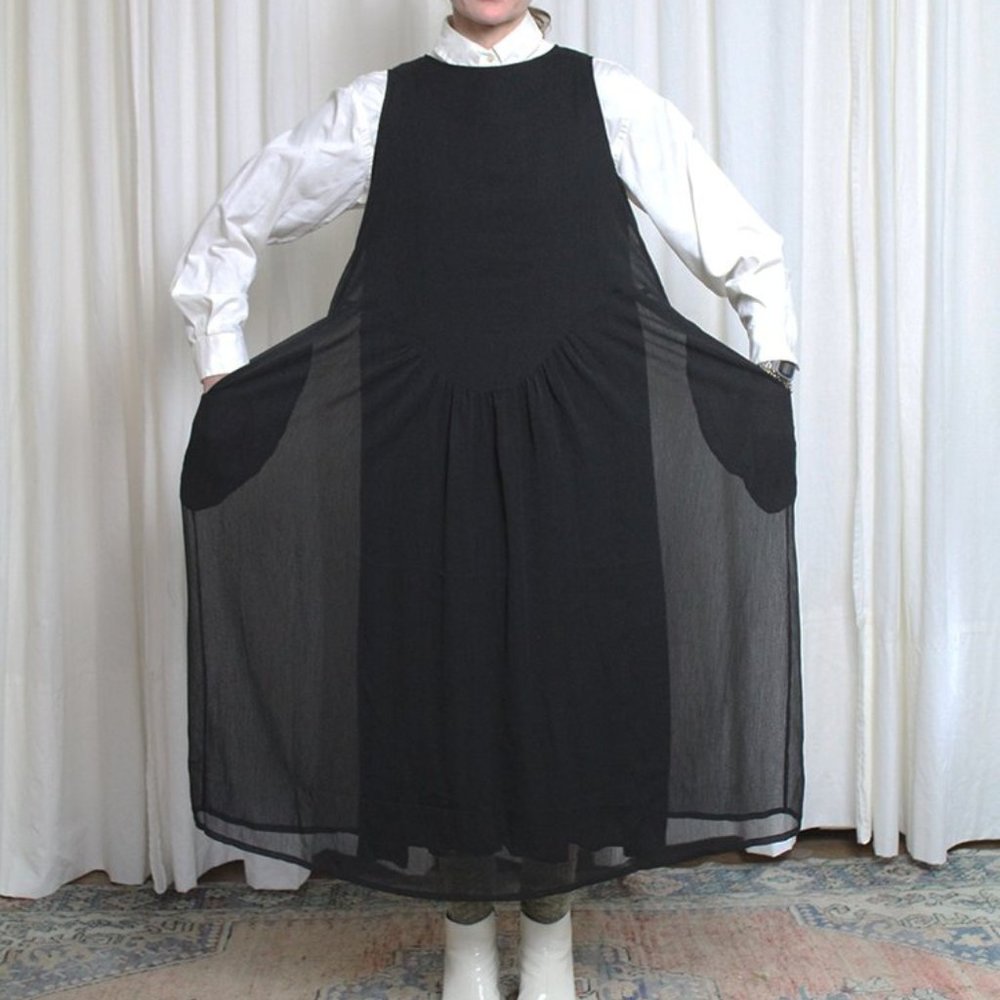 Wray Babydoll Dress / Black Crepe